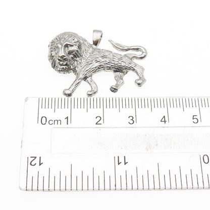 925 Sterling Silver Vintage Lion Charm Pendant