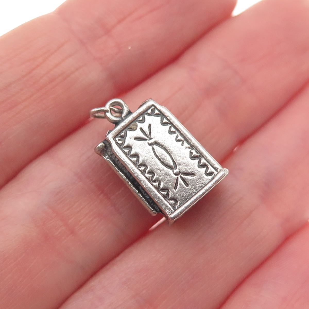 Old Pawn 925 Sterling Silver Vintage Slot Machine Casino 3D Mini Charm Pendant