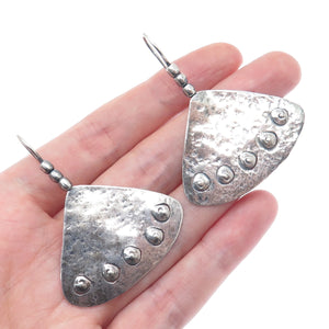 Old Pawn 925 Sterling Silver Vintage Southwestern Oxidized Dangle Earrings