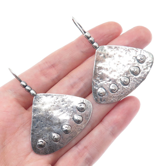 Old Pawn 925 Sterling Silver Vintage Southwestern Oxidized Dangle Earrings