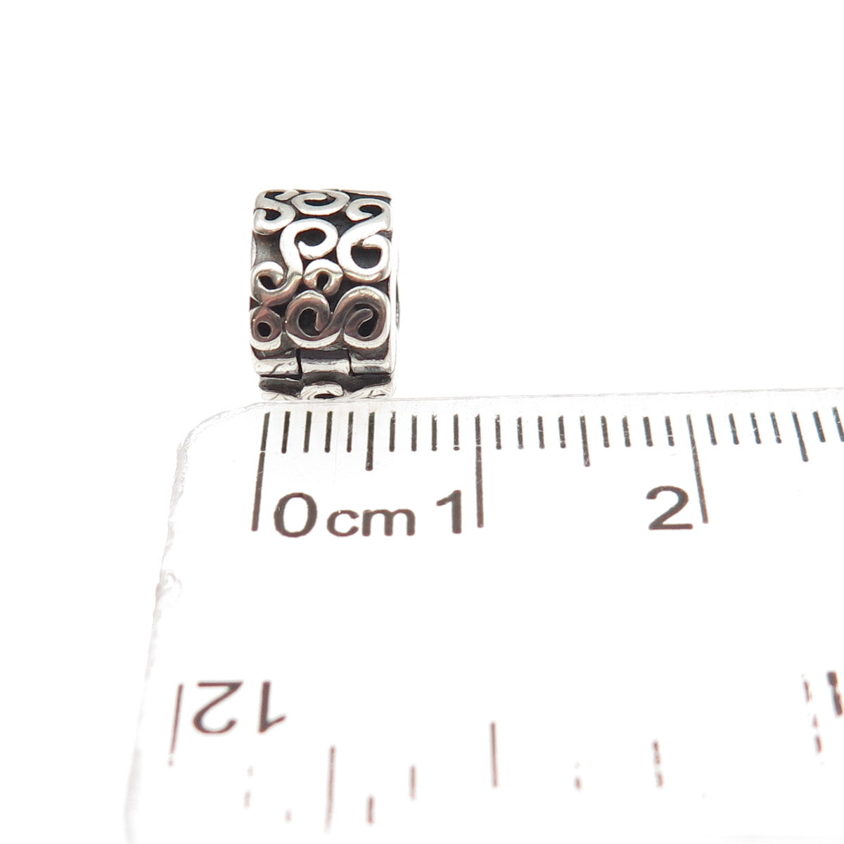 Pandora 925 Sterling Silver Swirl Clip Charm