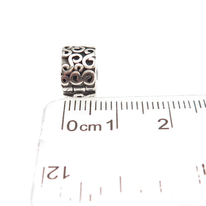 Pandora 925 Sterling Silver Swirl Clip Charm