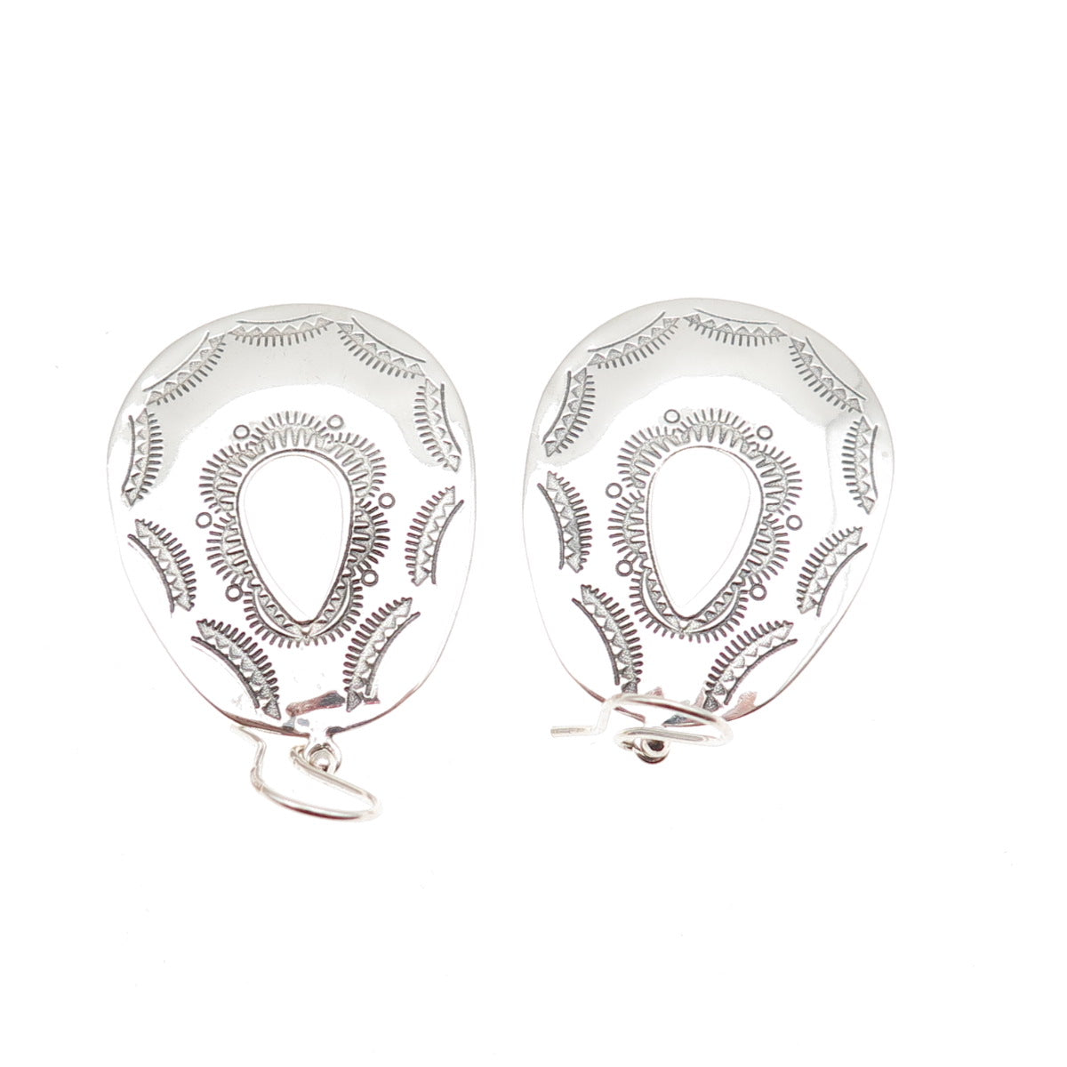FD Felicia Design 925 Sterling Silver Vintage Oxidized Southwest Dangle Earrings