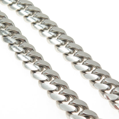 KARIZIA SPA KA-1772 925 Sterling Silver Italy Miami Cuban Link Bracelet 8.75"