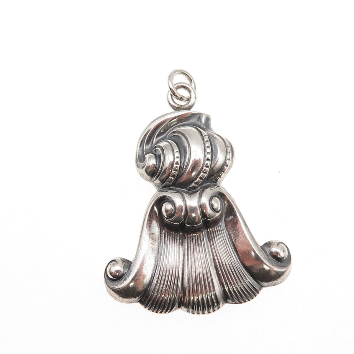 Wallace 925 Sterling Silver Vintage Romance of the Sea Oxidized Charm Pendant