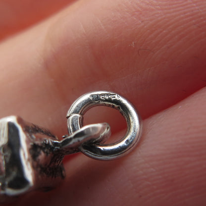 925 Sterling Silver Vintage Elephant Sedan Chair Minimalist Charm Pendant