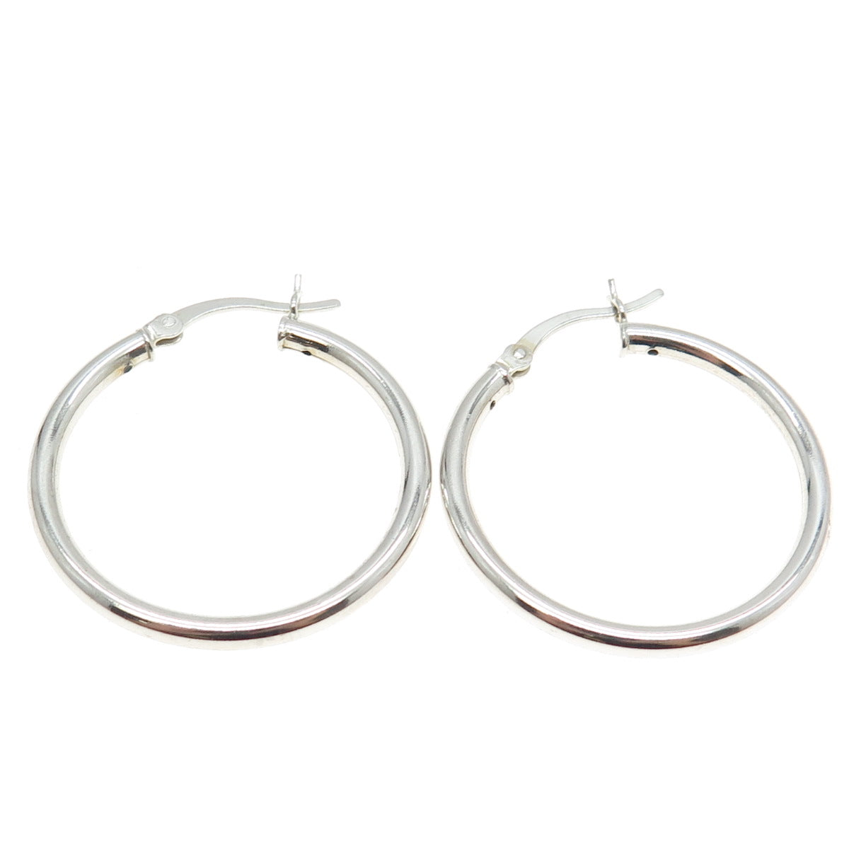 925 Sterling Silver Tube Hoop Earrings