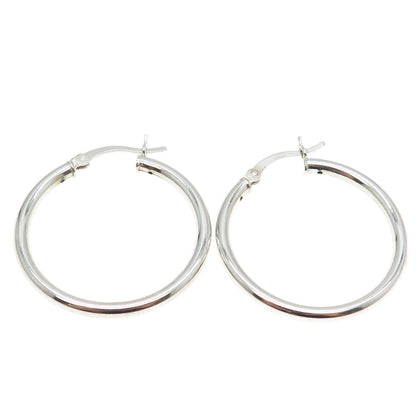 925 Sterling Silver Tube Hoop Earrings