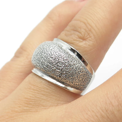 925 Sterling Silver Vintage Textured Ring Size 7
