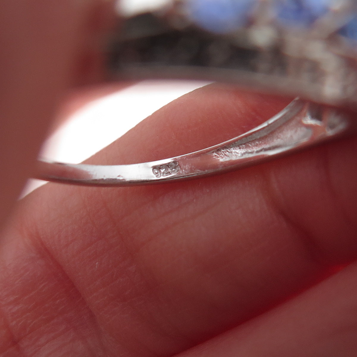 Chuck Clemency 925 Sterling Silver Real Oval-Cut Tanzanite Ring Size 8