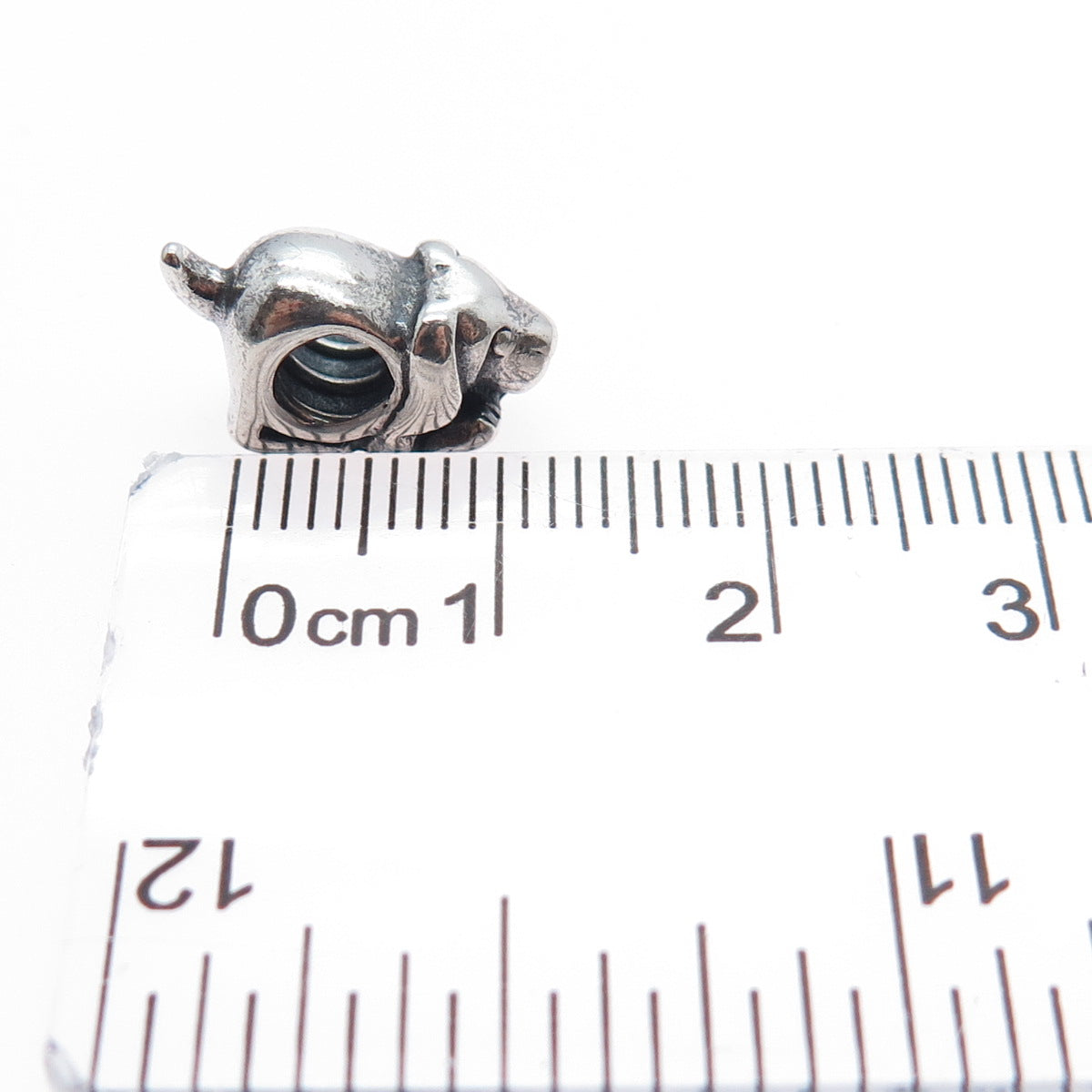 CHAMILIA 925 Sterling Silver Dog Oxidized Slide Bead Charm