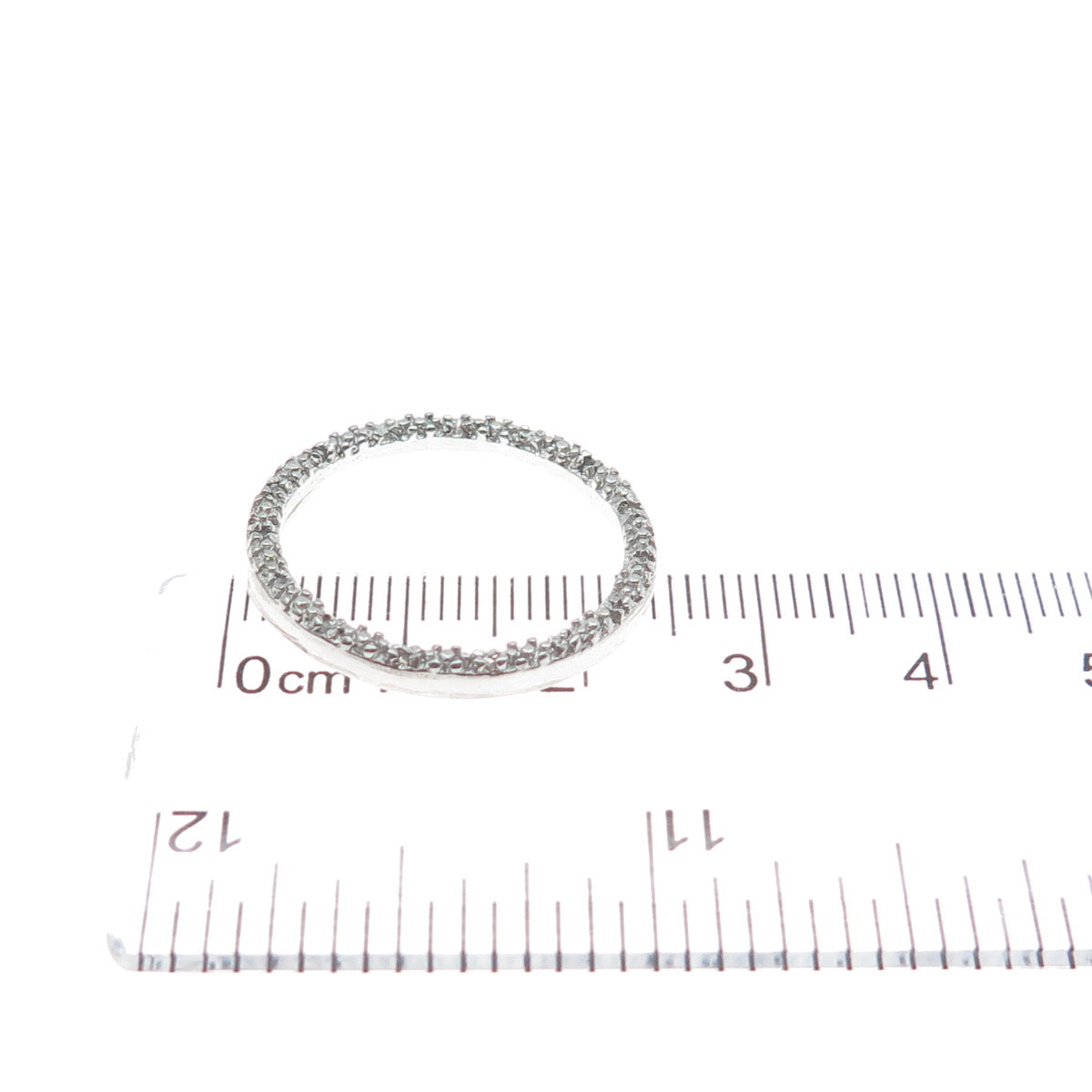 CHARLES WINSTON 925 Sterling Silver Real Diamond Circle of Life Slide Pendant