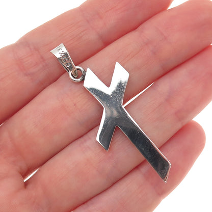 925 Sterling Silver Vintage Mexico Cross Religious Pendant