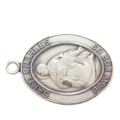 925 Sterling Silver Vintage JCC St. Charles Religious Charm Pendant