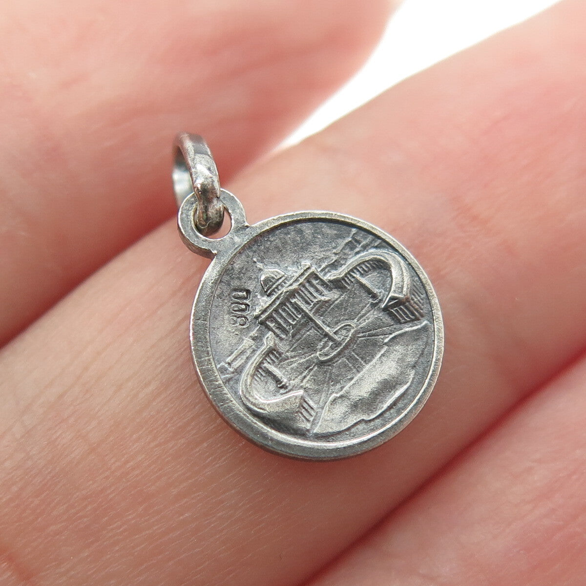 800 Silver Vintage Joannes XXIII Pont Max. Religious Pendant