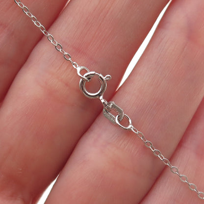 Chuck Clemency 925 Sterling Silver Real Tanzanite Cable Chain Necklace 20"