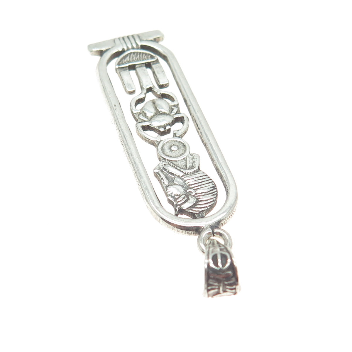 800 Silver Vintage Egypt Pharaoh Cartouche Pendant