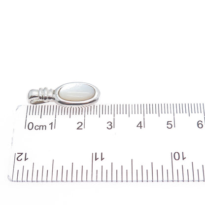 MICHELLE ALBALA 925 Sterling Silver Vintage Real MOP Minimalist Charm Pendant