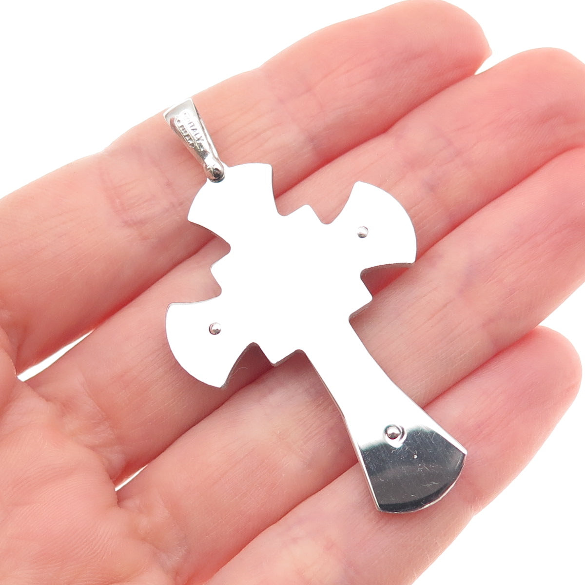 925 Sterling Silver Italy Crucifix Cross Religious Charm Pendant