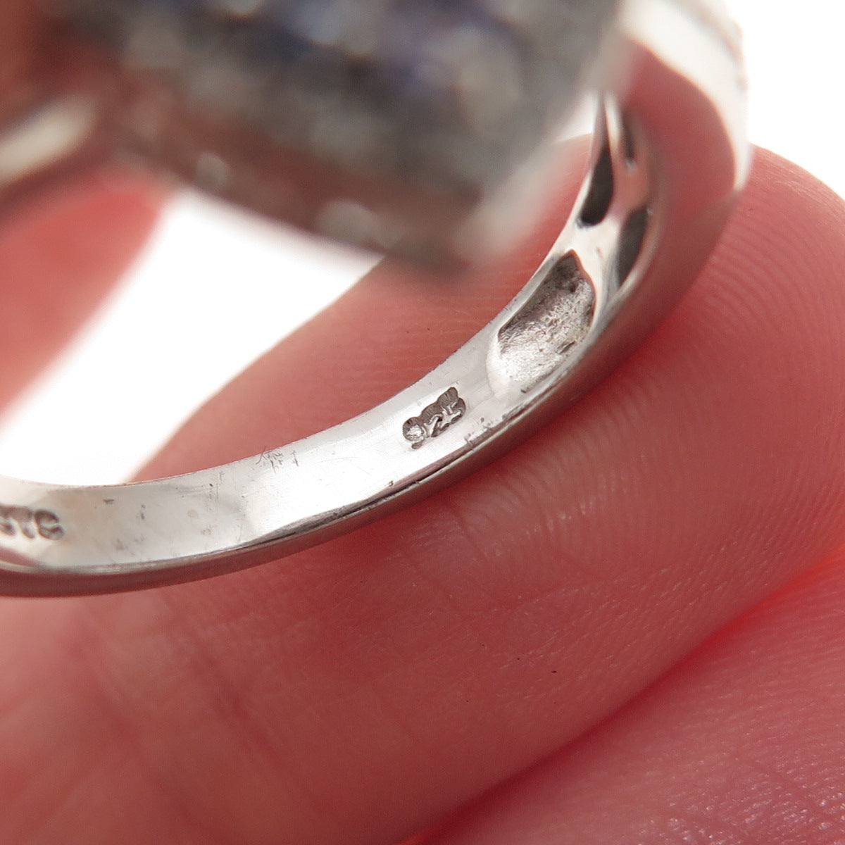 Chuck Clemency 925 Sterling Silver Real Turquoise Tanzanite & Topaz Ring Size 9