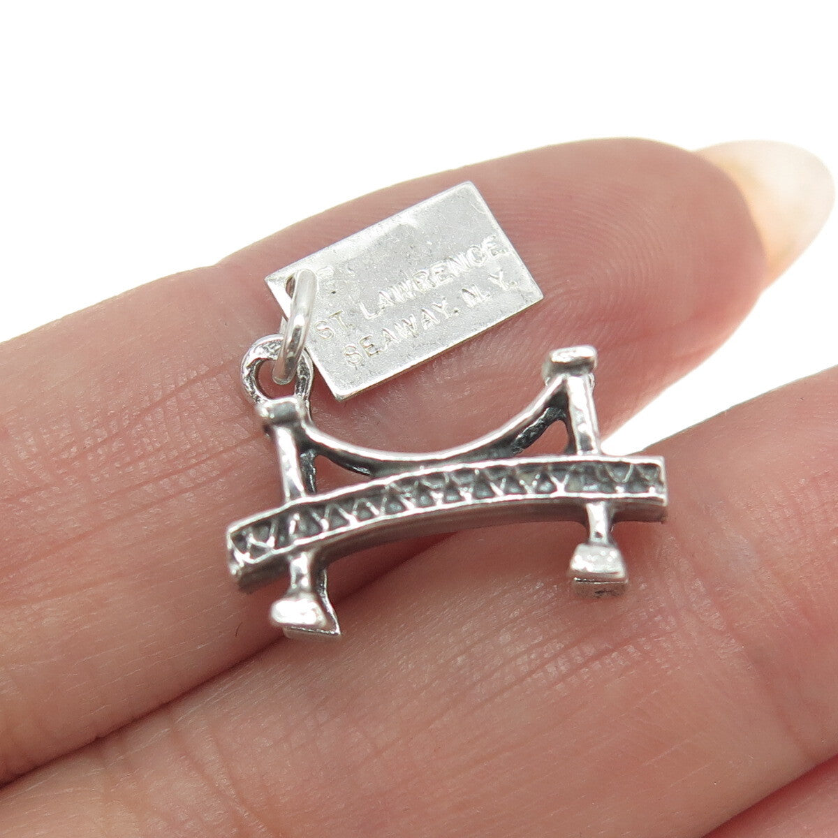 BELL TRADING POST 925 Sterling Silver Vintage St. Lawrence Seaway Bridge Pendant