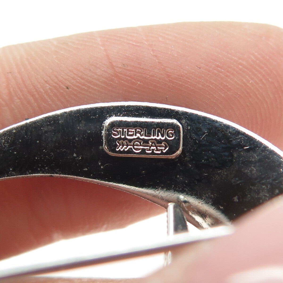 CARL ART 925 Sterling Silver Vintage Modernist Pin Brooch