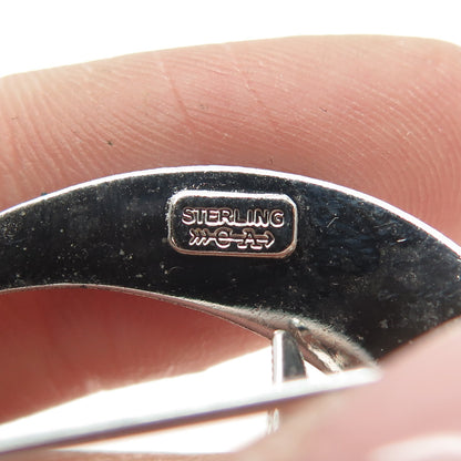 CARL ART 925 Sterling Silver Vintage Modernist Pin Brooch