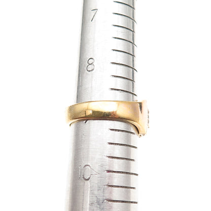 Vanna K 925 Sterling Silver Gold Plated Blue & White C Z Ring Size 9