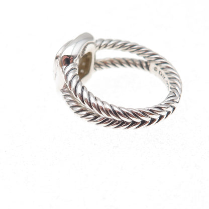 David Yurman 925 Sterling Silver Real Diamond Petite Albion Ring Size 6