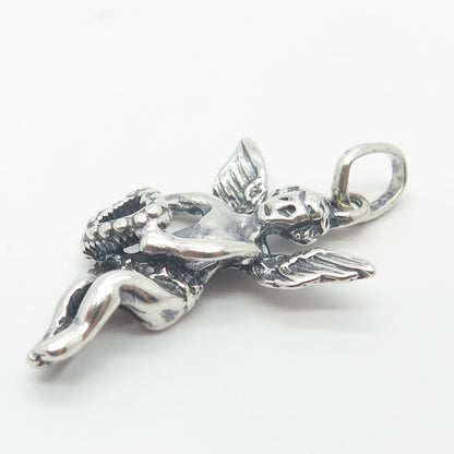 925 Sterling Silver Vintage Angel Pendant