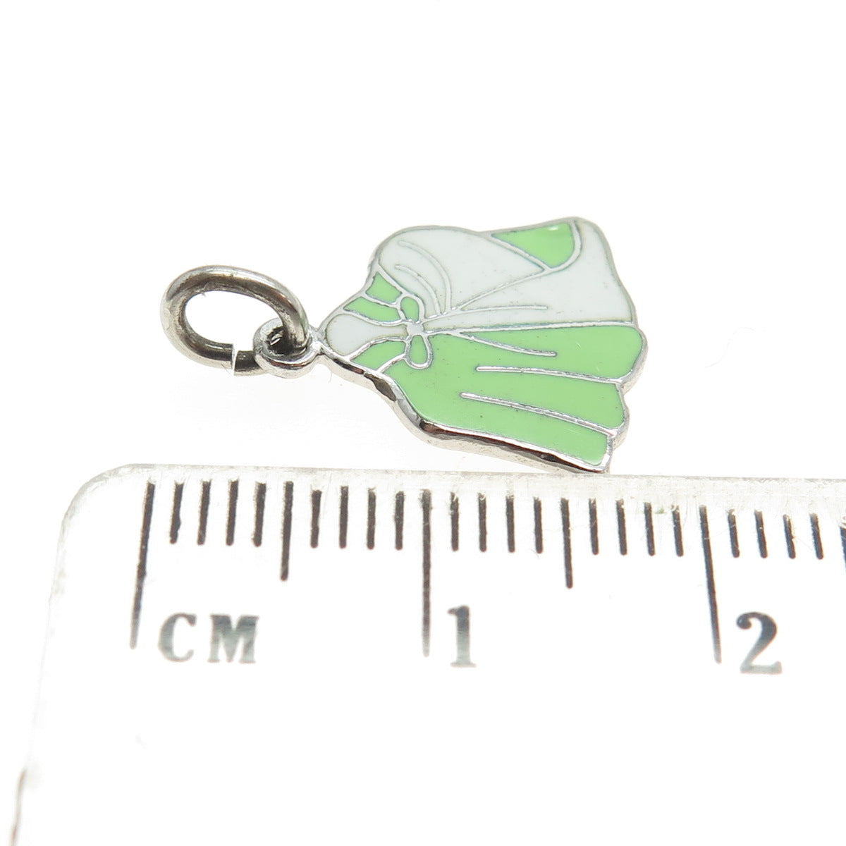 925 Sterling Silver Vintage Enamel Magical House Robe Charm Pendant