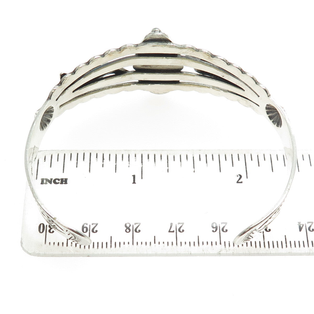 BELL TRADING POST Old Pawn 925 Sterling Silver Vintage Turquoise Bracelet 6.75"