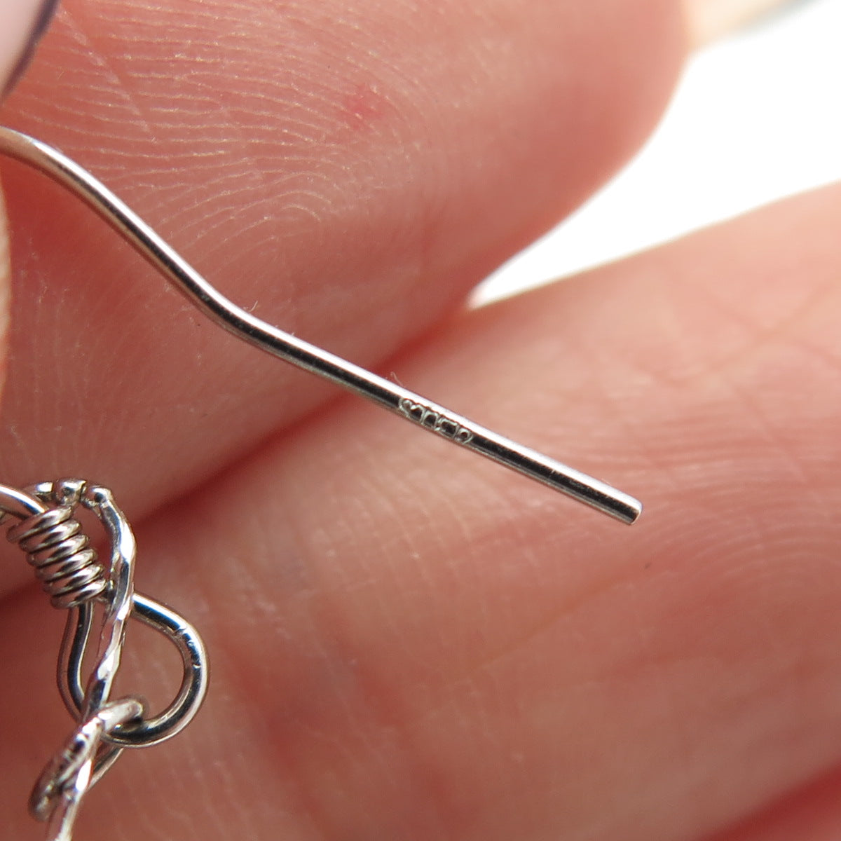 925 Sterling Silver Modernist Crescent Moon Drop Dangling Earrings