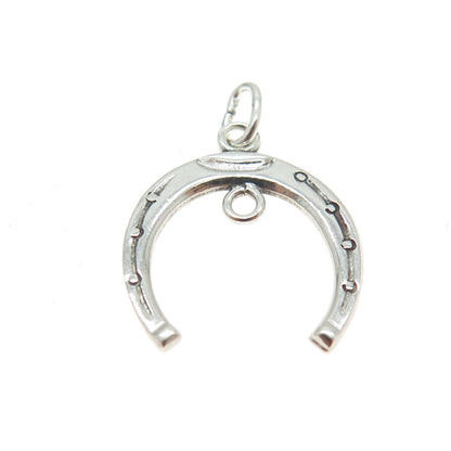 925 Sterling Silver Antique Art Deco Horseshoe For Good Luck Charm Pendant