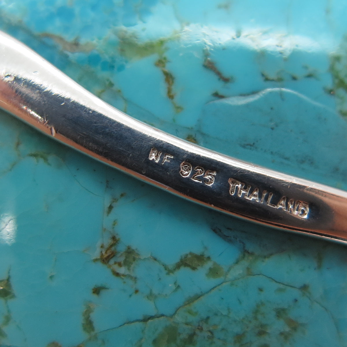 CHAPAL ZENRAY 925 Sterling Silver Vintage Real Turquoise & Blue Topaz Pendant