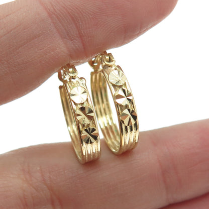 925 Sterling Silver Gold Plated Hoop Earrings