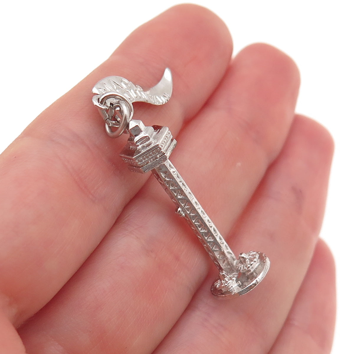Pacific Jewelry Sterling Silver Vintage Sky Tower Magic Mountain Charm Pendant