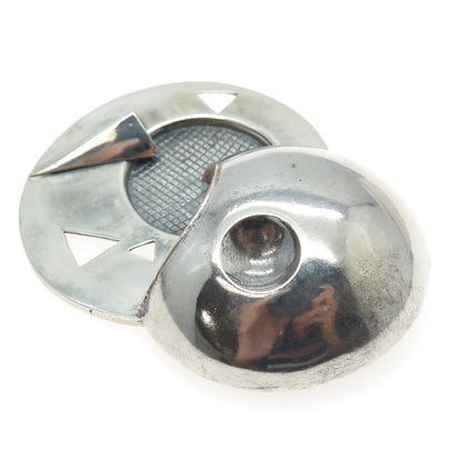 N. GANO 925 Sterling Silver Vintage Packman Pin Brooch