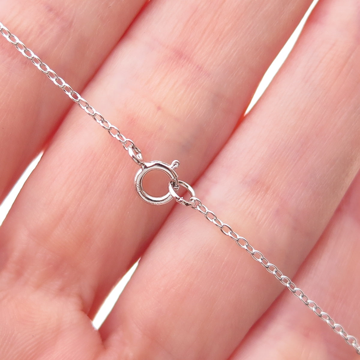 Jacmel Mauritius 925 Sterling Silver Round-Cut C Z Cable Chain Necklace 18"