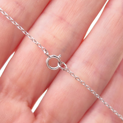 Jacmel Mauritius 925 Sterling Silver Round-Cut C Z Cable Chain Necklace 18"