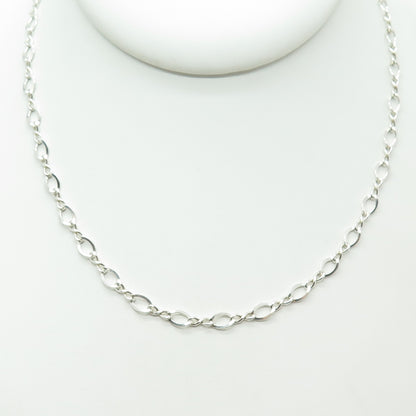 925 Sterling Silver Vintage Infinity Figaro Chain Necklace 24"