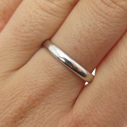 BOMA 925 Sterling Silver Vintage Classic Wedding Band Ring Size 8.75