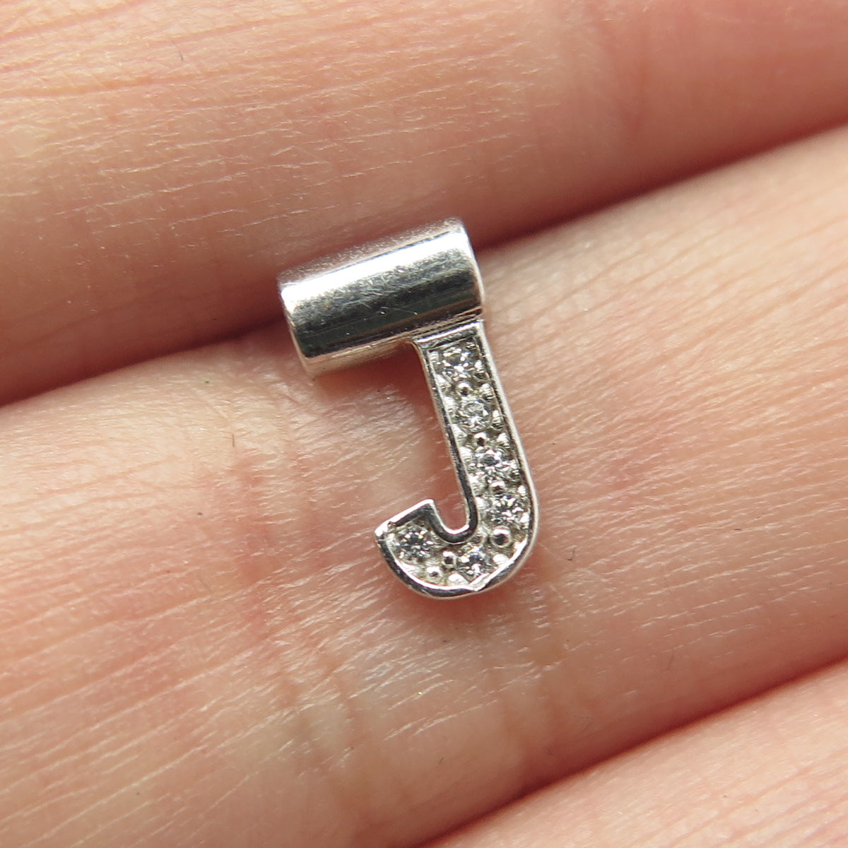 NOMINATION Italy 925 Sterling Silver C Z Letter "J" SeiMia Pendant