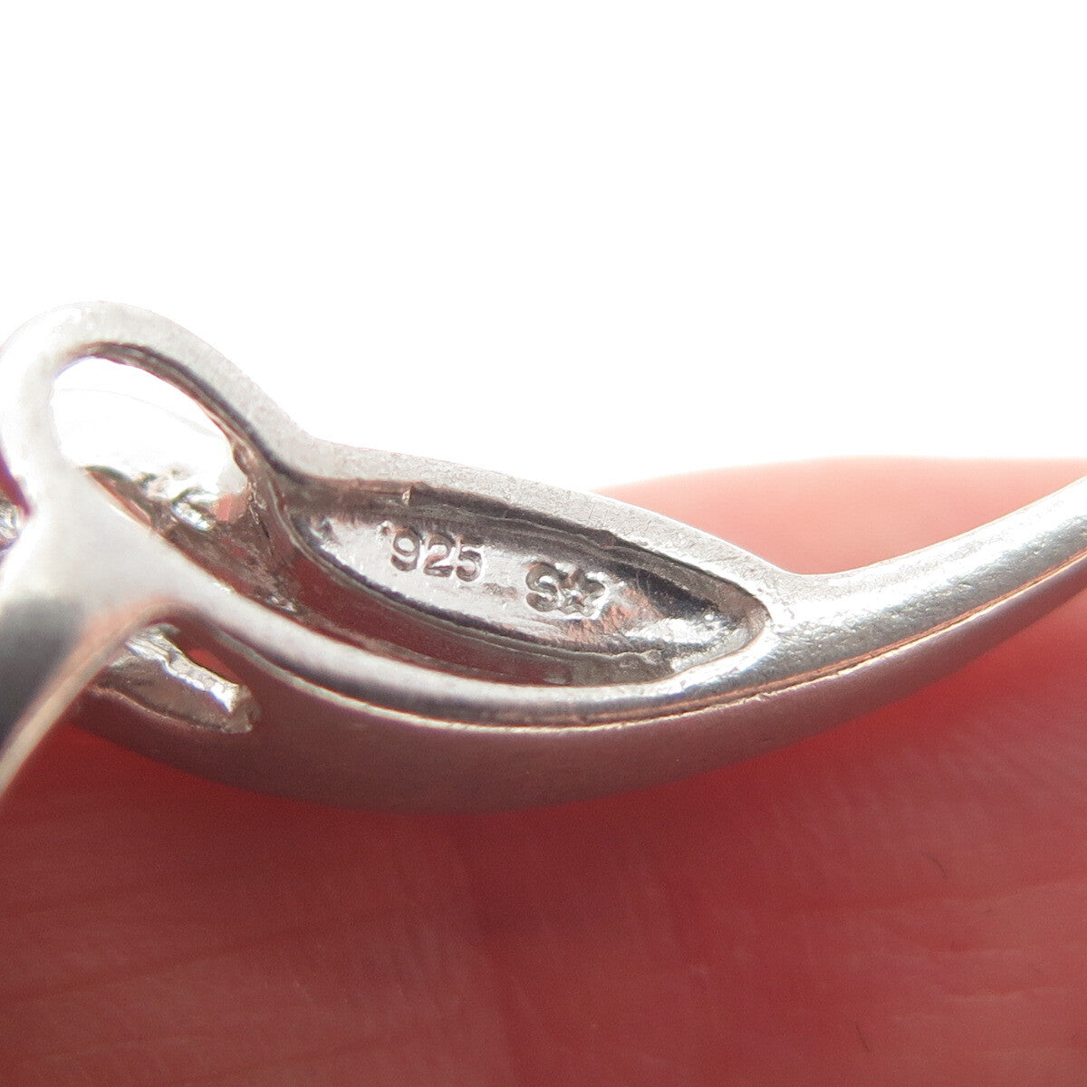 925 Sterling Silver White & Blue C Z Journey Slide Pendant