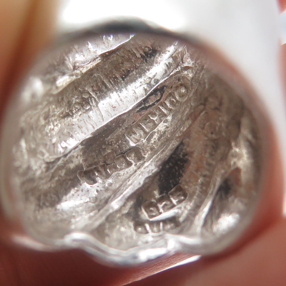 925 Sterling Silver Vintage Mexico Modernist Ring Size 6.5