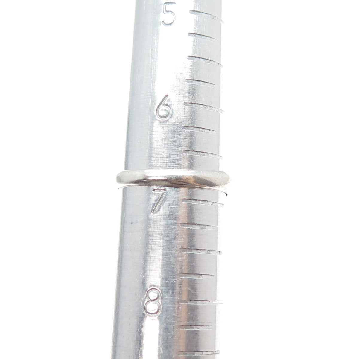 925 Sterling Silver Vintage Modernist Ribbed Oxidized Ring Size 6.75