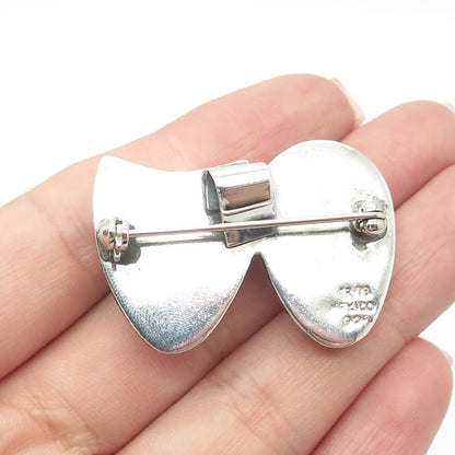 925 Sterling Silver Vintage Mexico Sock & Buskin Tragedy Comedy Masks Pin Brooch