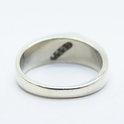 925 Sterling Silver Lab-Created Opal & C Z Ring Size 8