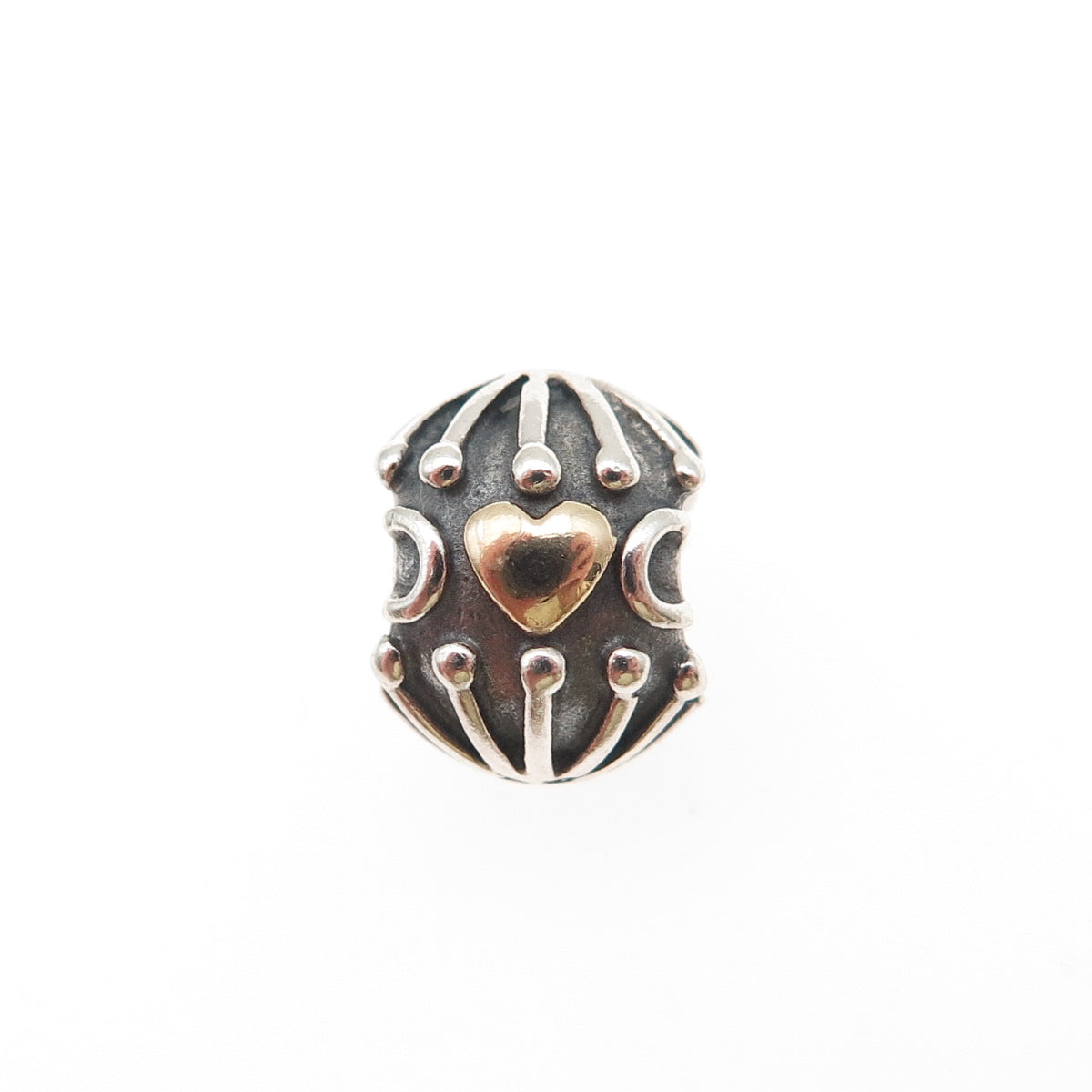 Pandora 925 Sterling Silver Gold Love & Hugs Slide Bead Charm