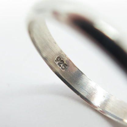 925 Sterling Silver Vintage Real Smoky Quartz Cross Ring Size 7